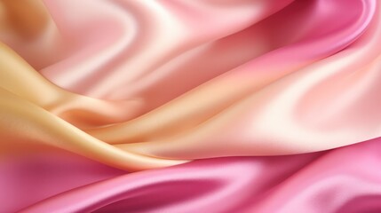 Obraz premium Gold and Pink Gradient Silk Fabric