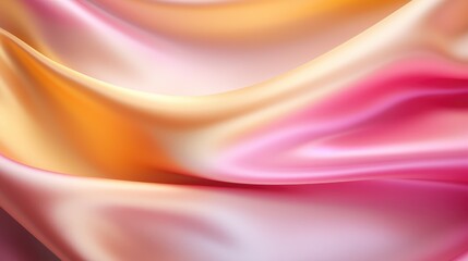 Obraz premium Gold and Pink Gradient Silk Fabric