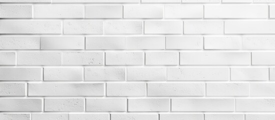White brick wall texture in abstract pattern for web banner design