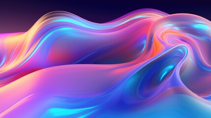 Holographic Neon Fluid Waves