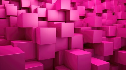 Hot pink Cubes Wall Background