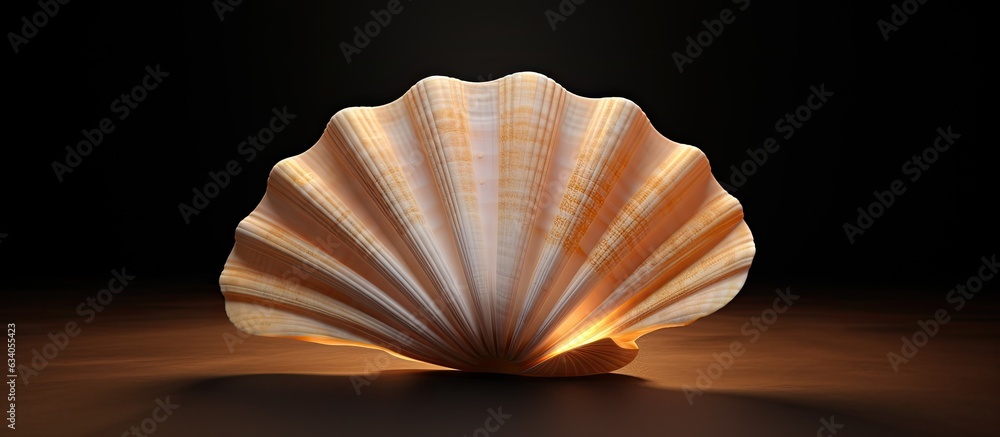 Poster 3d rendering of an empty seashell