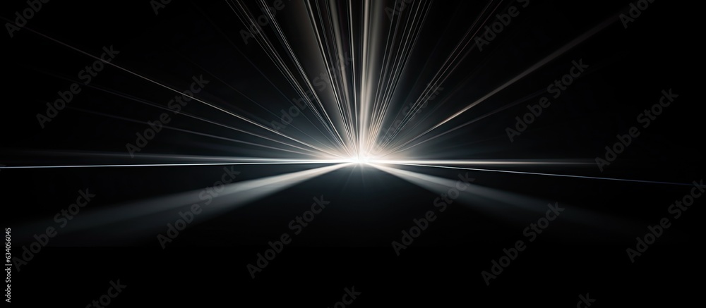 Poster close up view of a light ray on a black backdrop