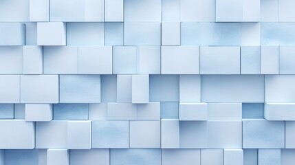 Light White-Blue Blocks Wall Background