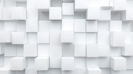 White Cubes Wall Background