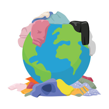 Overconsumption problem. Character buying too much clothes, technics and other stuff. Environment and resources issue concept.