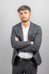 Portrait of a young entrepreneur in an open neck shirt