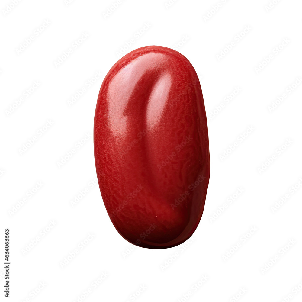 Poster Red bean on transparent background