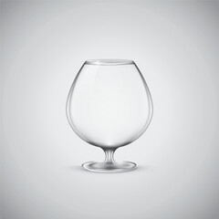 Wine Glass. Transparent Vector Illustration.