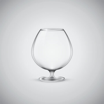 Wine Glass. Transparent Vector Illustration.