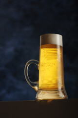 A mug with traditional German lager beer