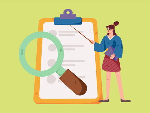 Invite friends to conduct questionnaire survey flat vector concept operation hand drawn illustration
