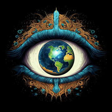 Earth's Gaze: Planet in the Eye
