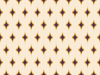 Beautiful Ethnic abstract ikat art. Seamless Kasuri pattern in tribal,folk embroidery,geometric art ornament print.Design for fabric, clothing, carpet, wallpaper, wrapping, cover