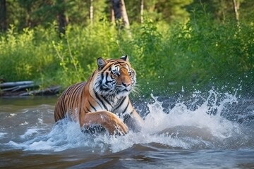 Bengal tiger (Panthera tigris tigris), Ranthambhore, Rajasthan