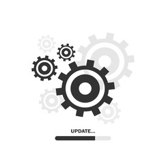 Loading process. Update system icon. Concept of upgrade application progress icon for graphic and web design. Upgrade Update system icon.