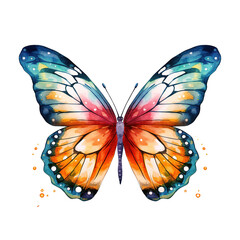 watercolor butterfly isolated