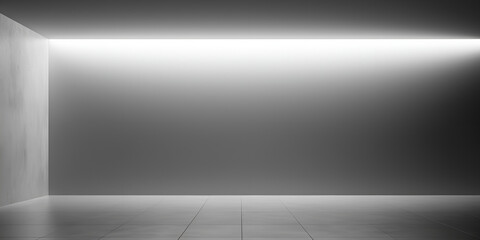 Empty Dark Room With Decorate Lights. Interior Background, 
White studio room background with spotlight on, generative Ai