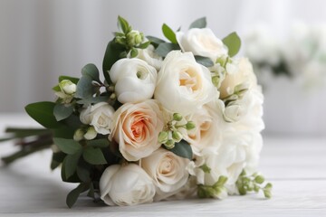 Obraz na płótnie Canvas Wedding flowers, bridal bouquet made of roses