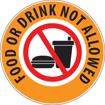 Food or drink not allowed sign vector