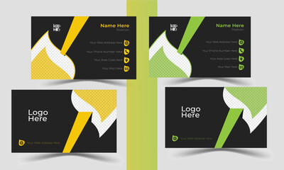 COLORFUL AND SIMPLE BUSINESS CARD DESIGN TEMPLATE
