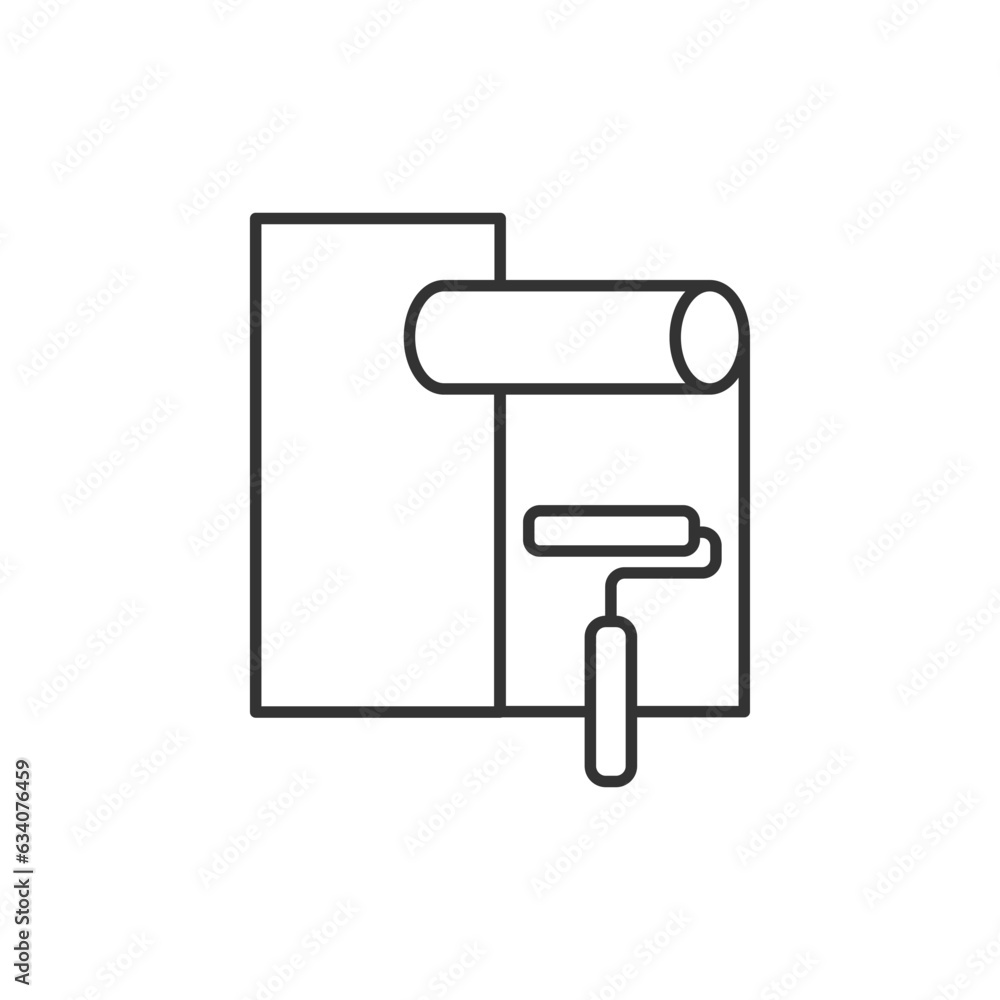 Poster wallpaper icon vector. linear style sign for mobile concept and web design. wallpaper symbol illustr