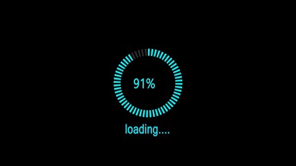 abstract circle loading bar 0-100 percent illustration 4k