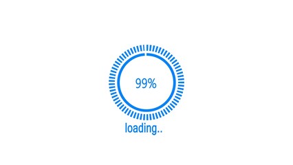 abstract circle loading bar 0-100 percent illustration 4k
