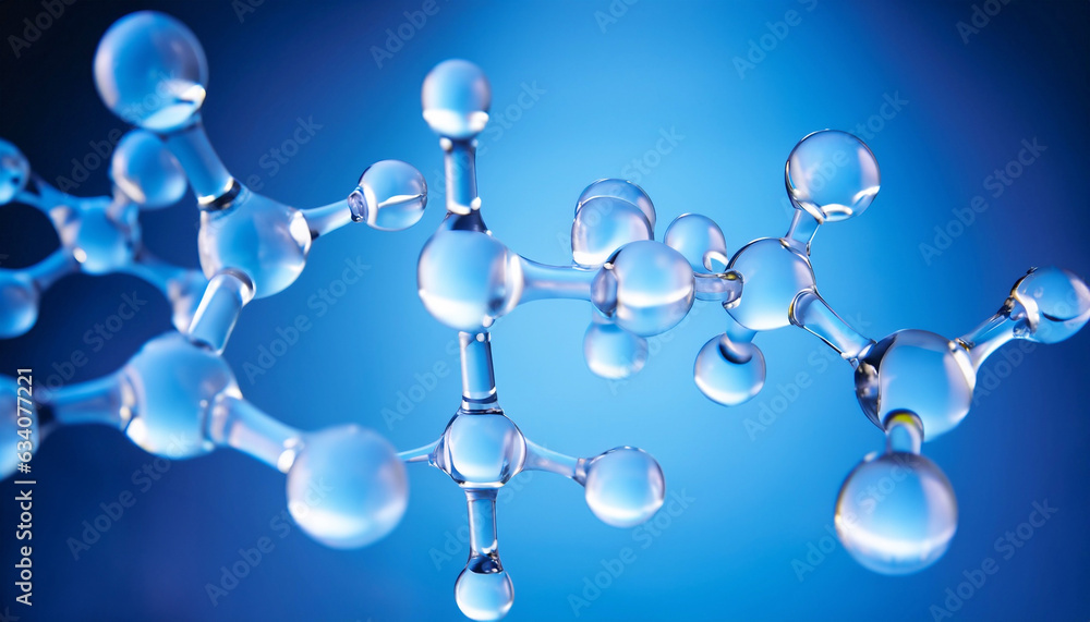 Poster science background with molecul? and atom model. abstract molecular structure.
