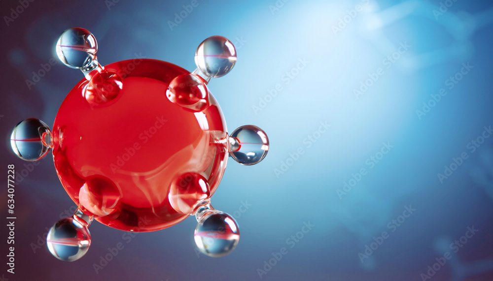 Poster science background with molecul? and atom model. abstract molecular structure.
