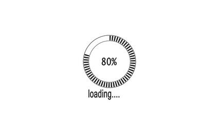 abstract circle loading bar 0-100 percent illustration 4k