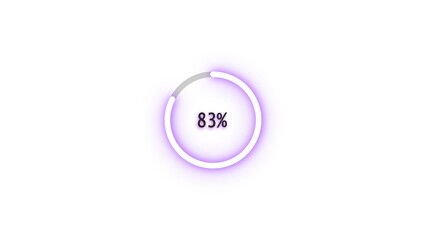 abstract circle loading bar 0-100 percent illustration 4k