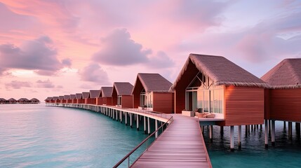 Fototapeta premium beautiful maldives travel destination, soft dreamy hues