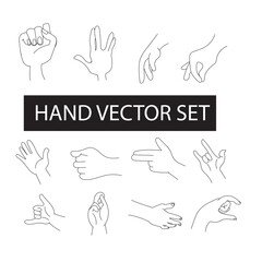 Free vector  hand collection icons