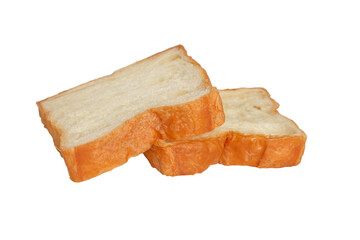 Fresh Croissant toast on white background,clipping path.