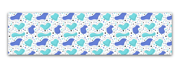 Web banner with blue pattern. Abstract background for banner. Vector illustration	