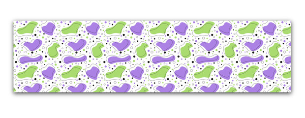 Web banner with purple and green pattern. Abstract background for banner. Vector illustration	
