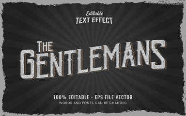 Vintage editable text effect free vector	
