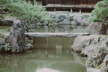 Fototapeta na wymiar 京都の銀閣寺の庭園の風景