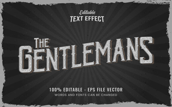 Vintage editable text effect free vector	
