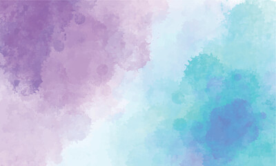 Fototapeta na wymiar Blue and purple Watercolor Background Vector