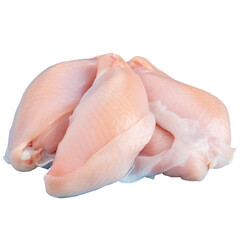 Fresh uncooked chicken wings for delicious BBQ dinner or American breakfast available at the market as a protein ingredient