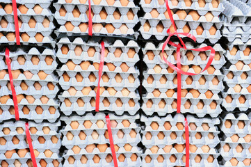 chicken eggs package in the market