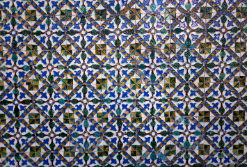 Ceramic azulejos in Casa de Pilatos, Seville, Andalusia, spain
