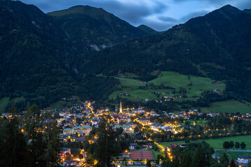 Bad Hofgastein bei Nacht  | Kur- und Wintersportort | Gasteinertal in Österreich | Austria