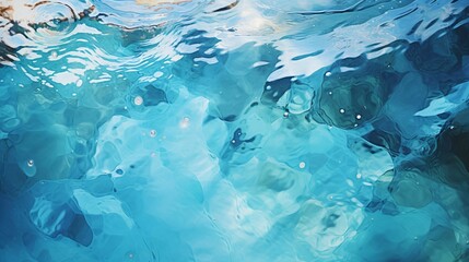 Fototapeta na wymiar arrière plan graphique texture d'eau de piscine avec effet de caustique, illustration ia générative