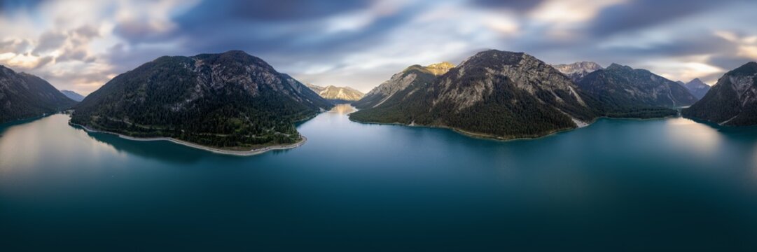 Plansee, Panorama, Berge, Alpen, Drohnenpanorama, See, Tirol, &Ouml;sterreich