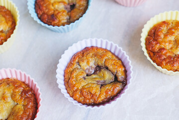 Delicious freshly baked gluten free berry muffins made with coconut flour with no added sugar....