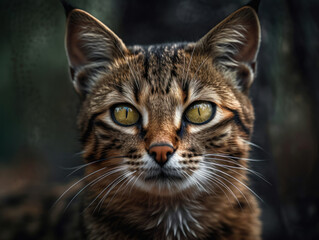 Obraz premium Turkish angola Сat portrait close up created with Generative AI technology