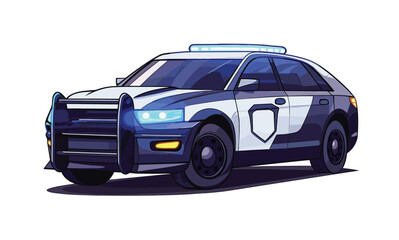 Police car. Police vehicle vector illustration